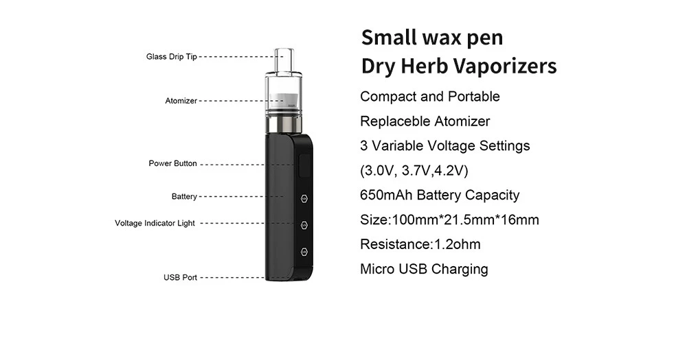 Small wax pen Dry Herb Vaporizers